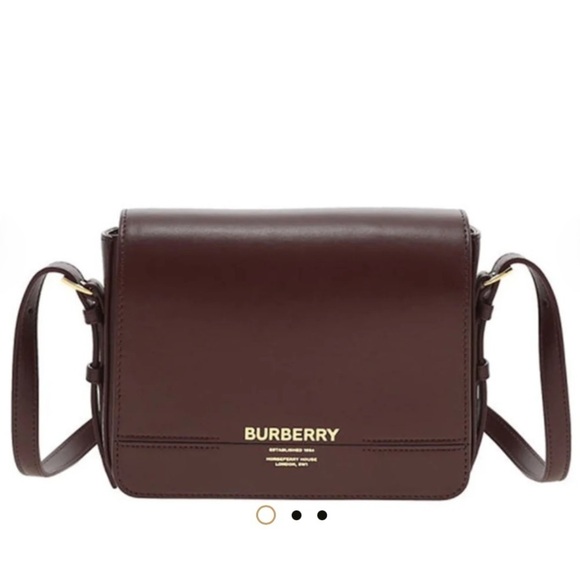 NWT BURBERRY Grace Oxblood Leather Small Crossbody Bag - Picture 7 of 8